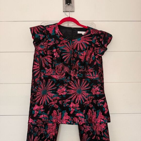 Trina Turk Women’s 2 Top Metallic Pink Black Office Core Career New - Picture 1 of 9